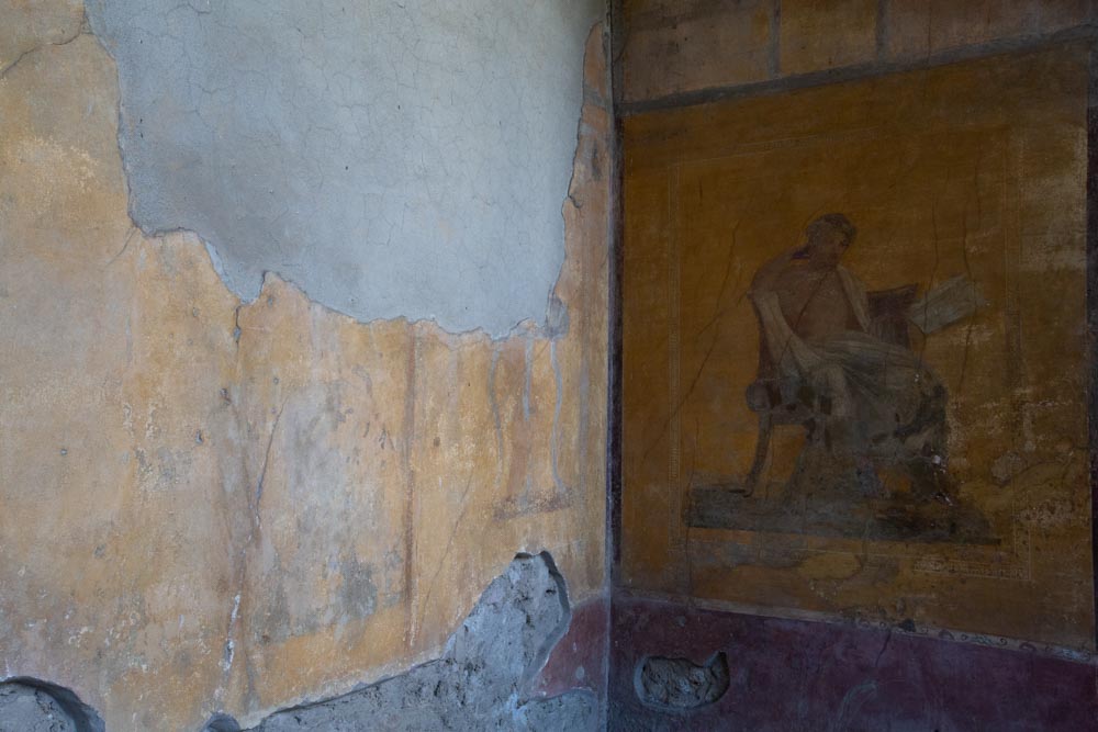 Italy, Pompeii, House of Menander, room with frescoes1