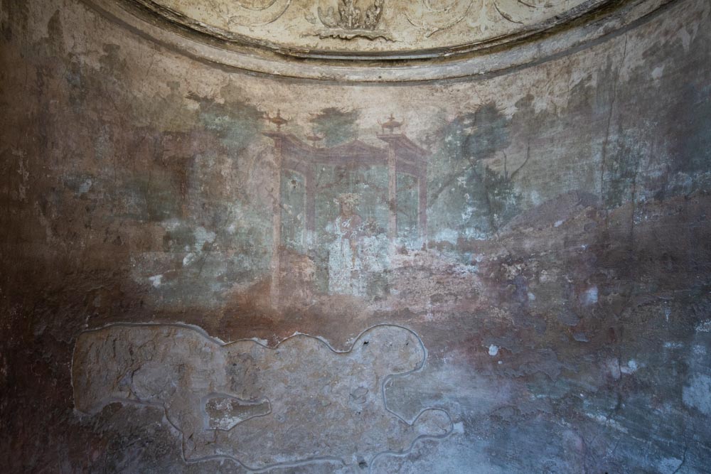 Italy, Pompeii, House of Menander, room with frescoes2