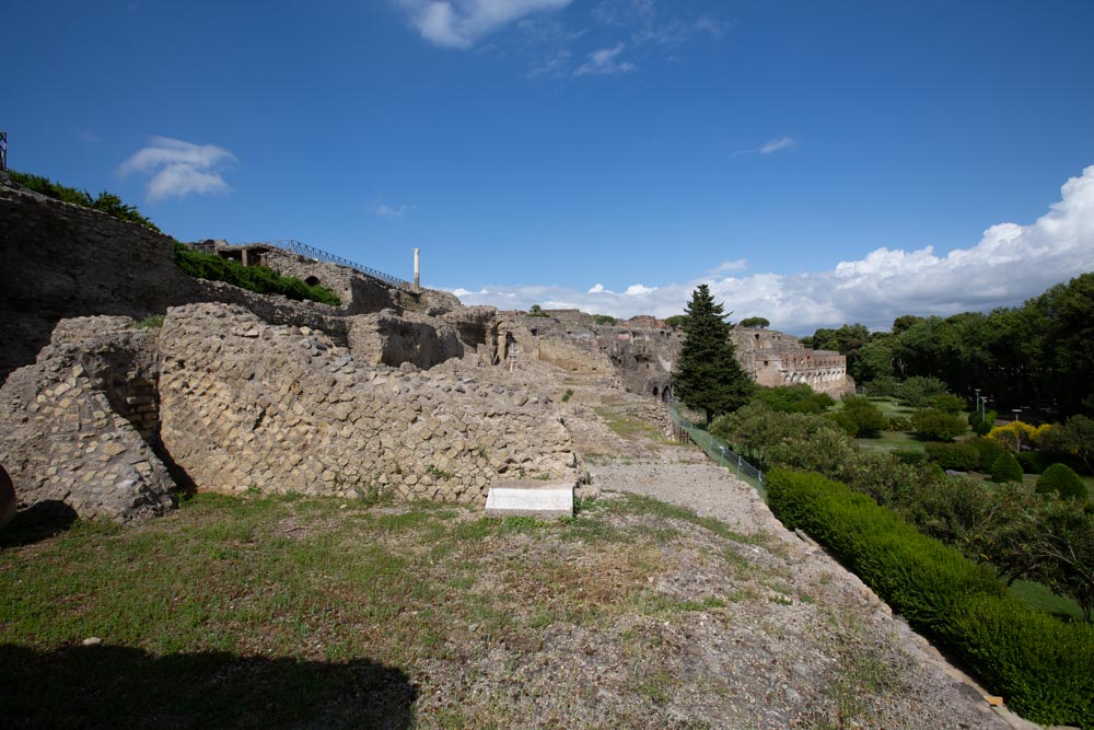 Italy, Pompeii, Roman buildings near Porta  Marina