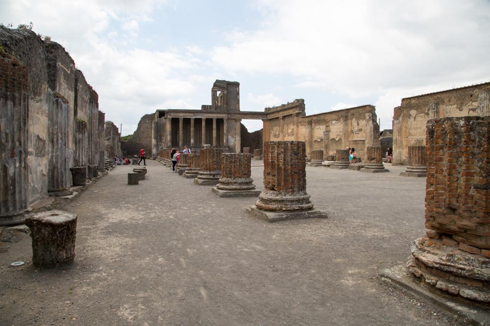 Italy, Pompeii, Roman Forum, Civic  Basilica