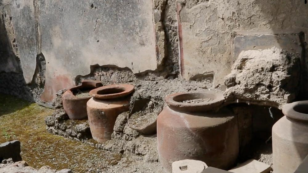Italy, Pompeii, Roman house, with small kitchen