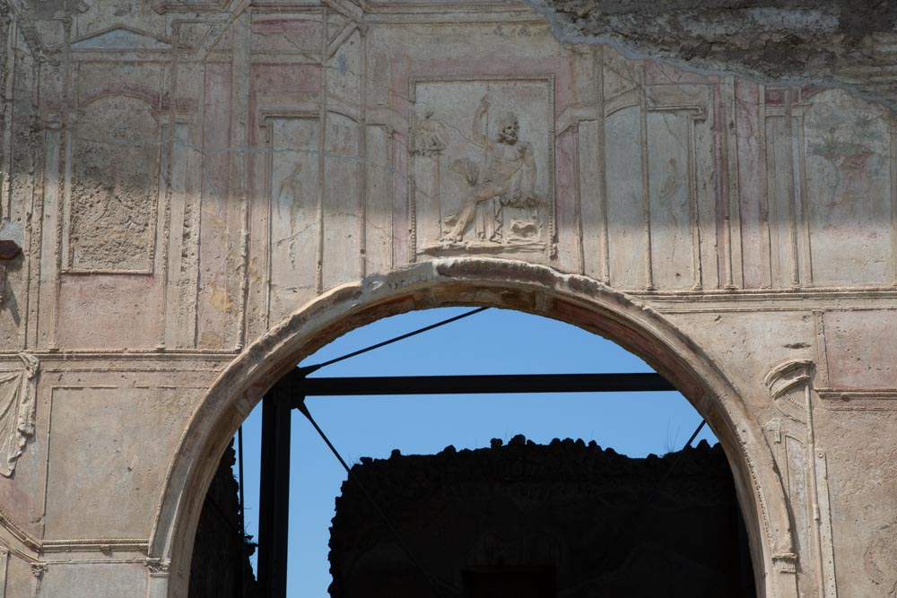 Italy, Pompeii, Stabian Baths, the Gymnasium, decorations in Polychrome stucco2