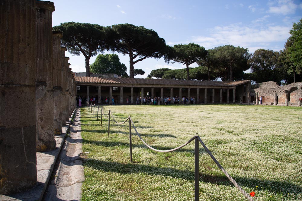 Italy, Pompeii, the Gladiators Barracks, the quadriporticus of the theatres