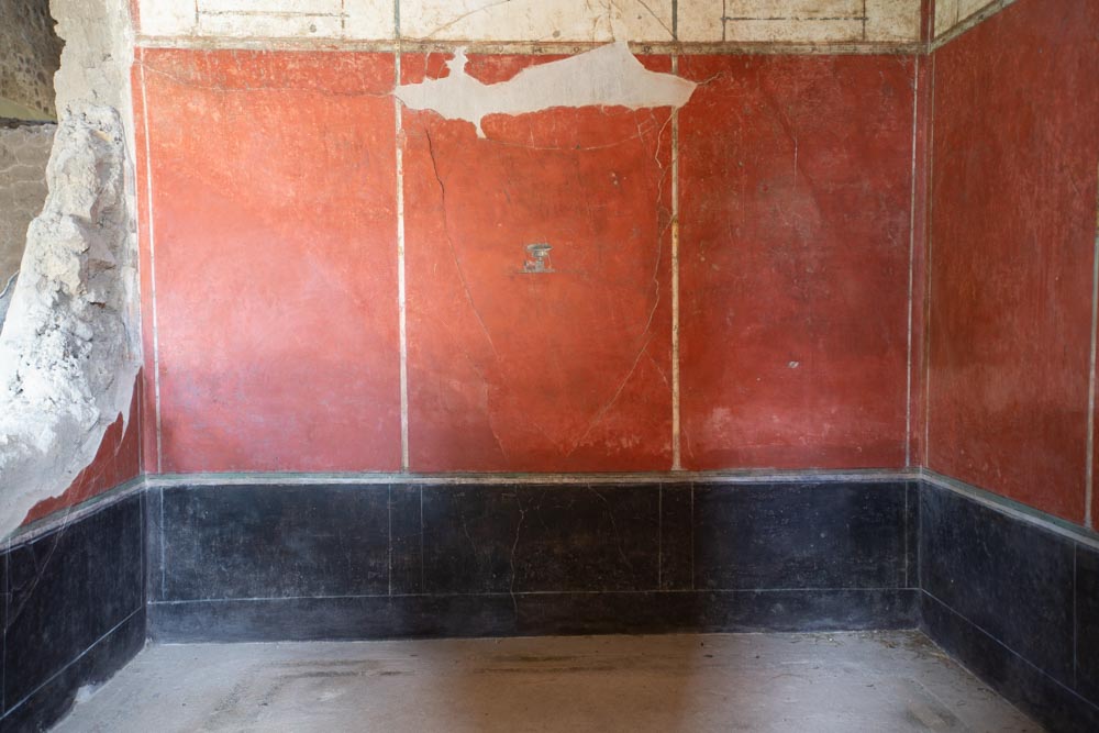 Italy, Pompeii, Villa of the Mysteries, decorated room in the villa