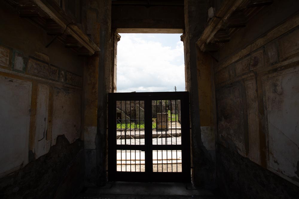 Italy, Pompeii, House of the Gilded Cupids, decorated entrance to the house
