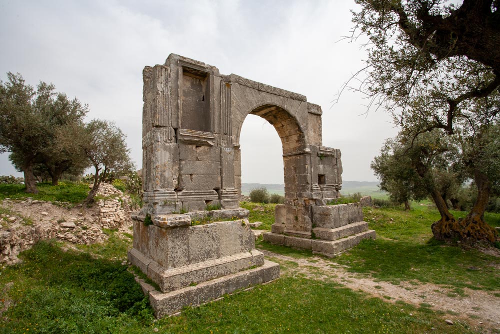 Tunisia, Dougga - Arch of Severus Alexander
