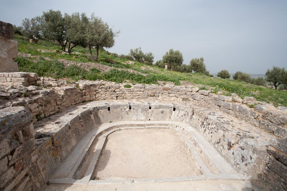 Tunisia, Dougga - Baths of the Cyclops - Latrine