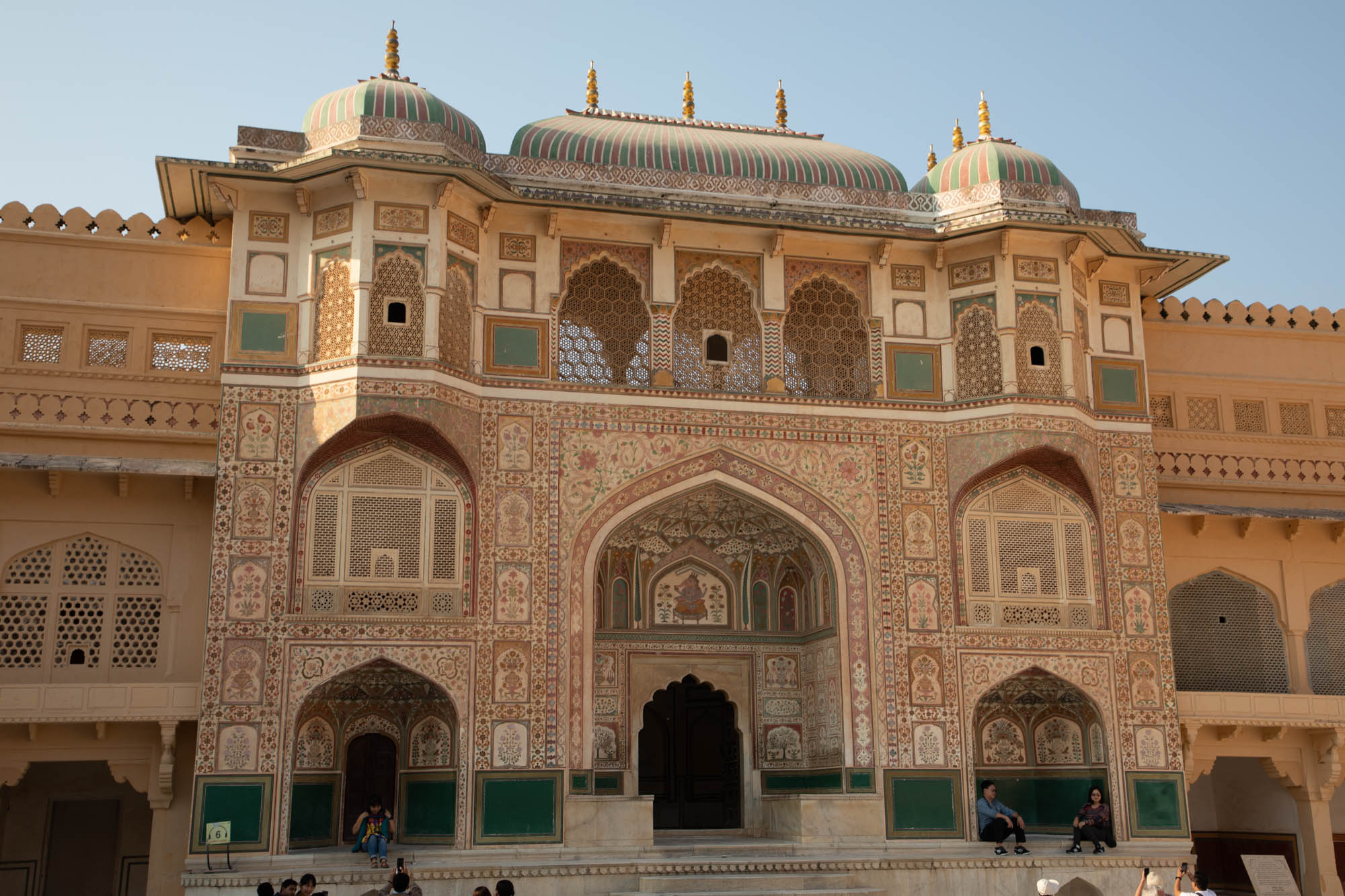 India, Rajasthan, Jaipur, Amer fort - Ganesh Pol entrance