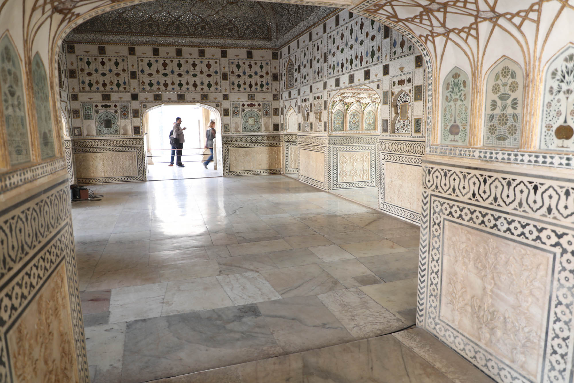 India, Rajasthan, Amer Fort- Glass Palace - Hall of Private Audience(Diwan-e-Khas)