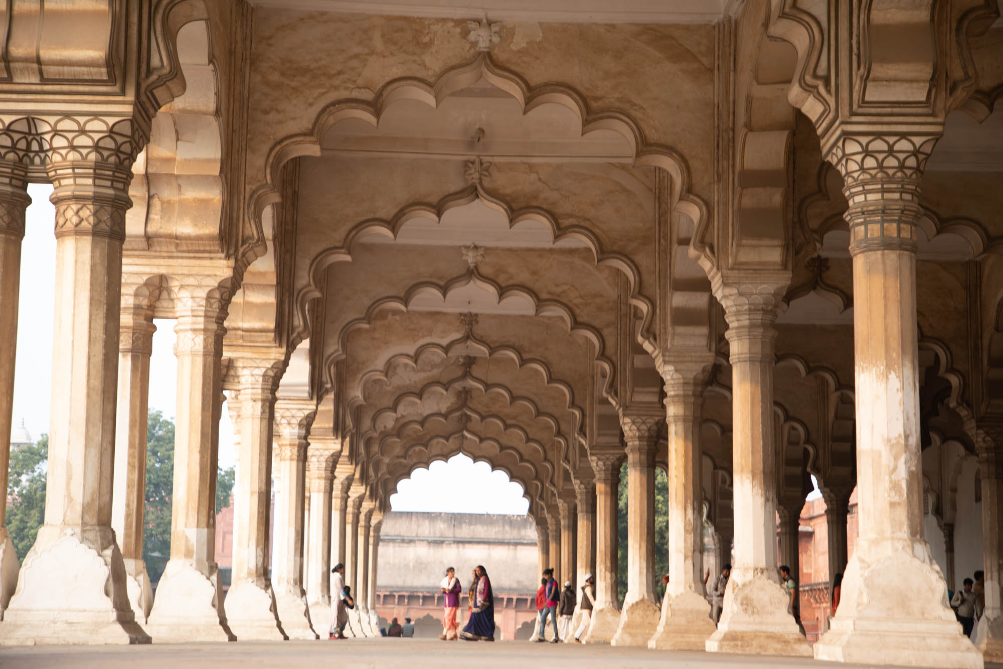 India, Uttar Pradesh, Agra, Red Castle - Mughal - Diwan-I-AM - Hall of public audience