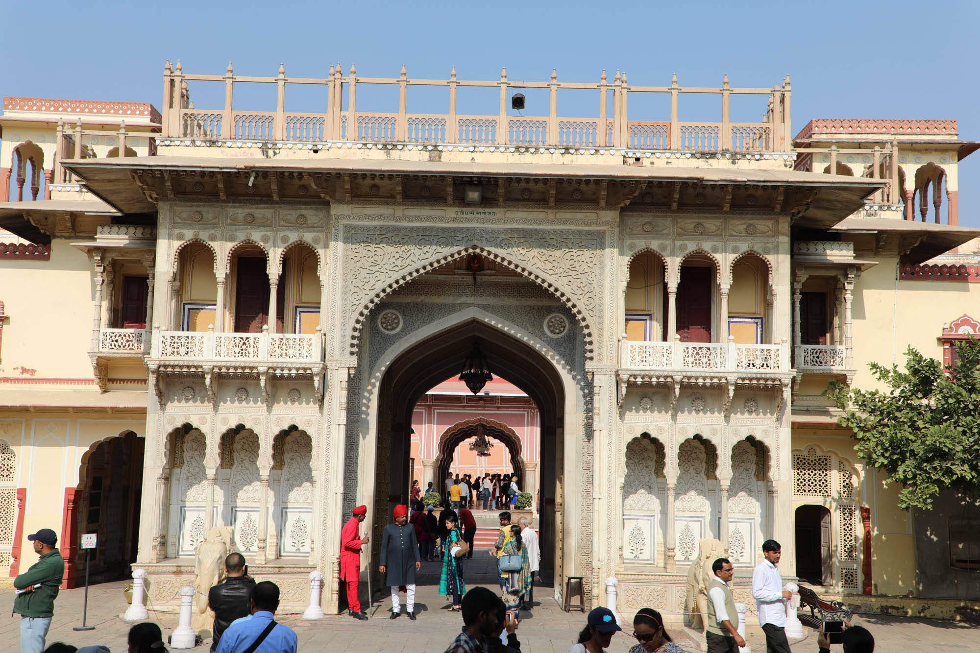India, Rajasthan, Jaipur - City Palace - Gate (Rajendra Pol)