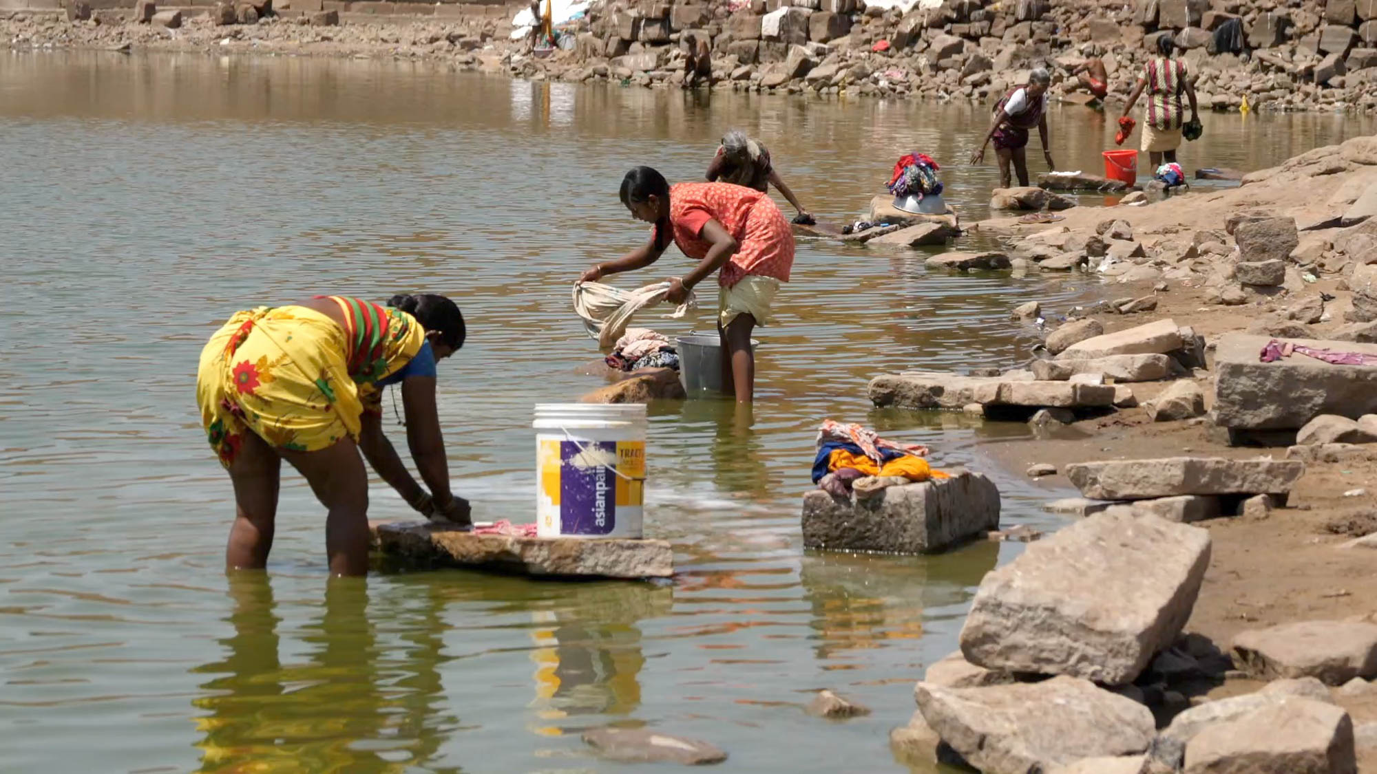 India, Karnataka, Badami - Traditional Laundry work