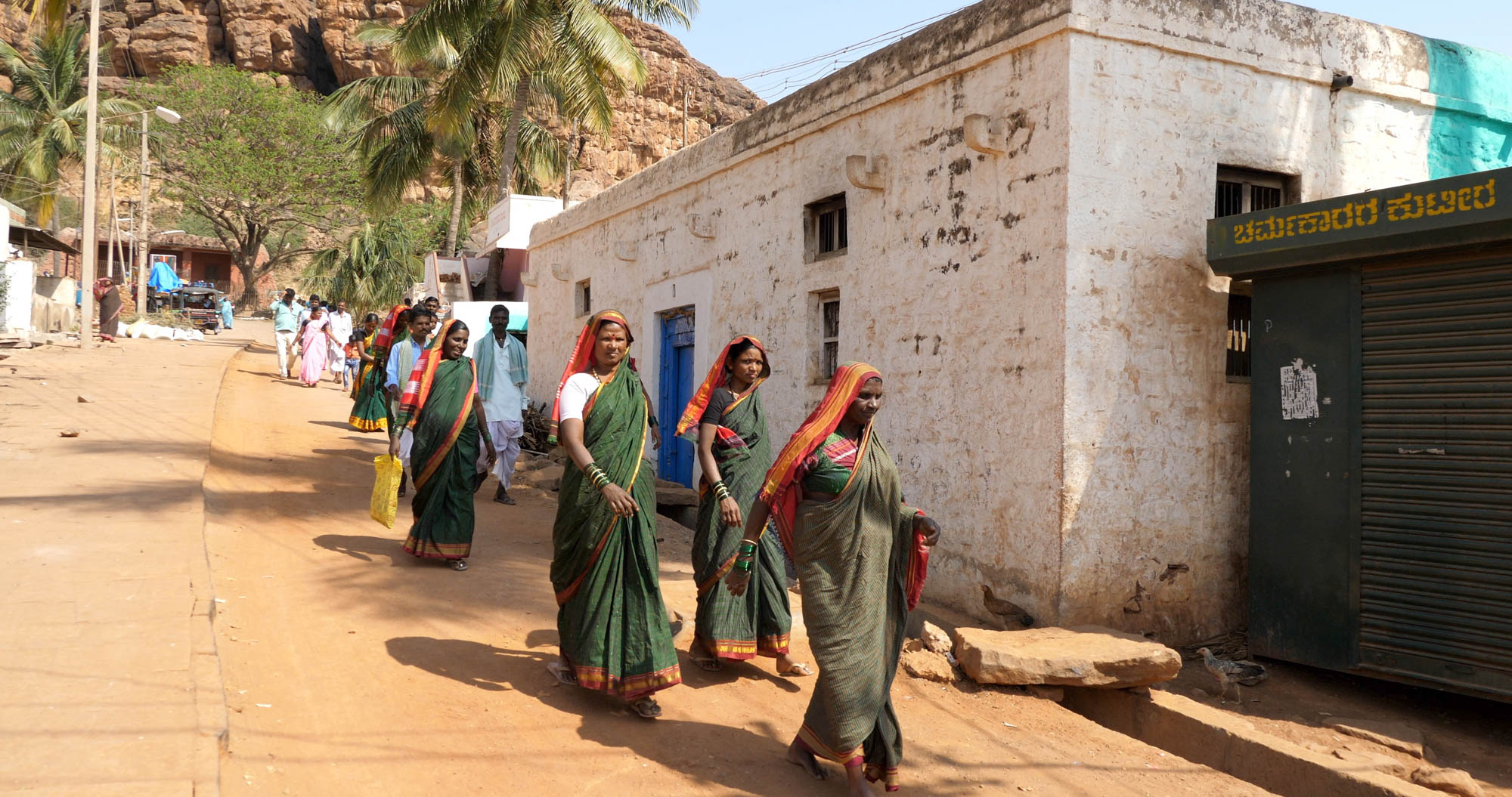 India, Karnataka, Badami - Wedding procession