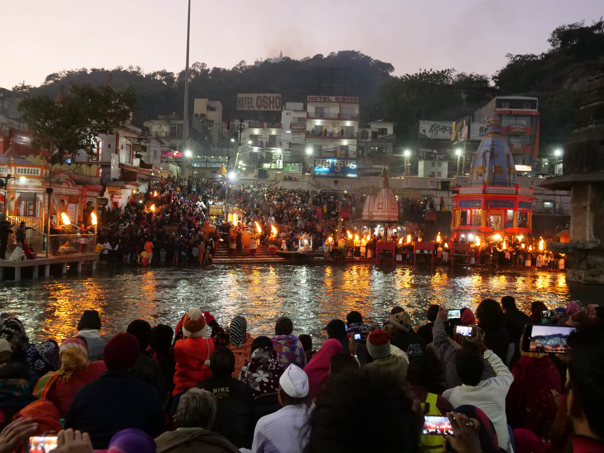 India, Uttarakand, Hardiwar - Ganga Aarti Ceremony