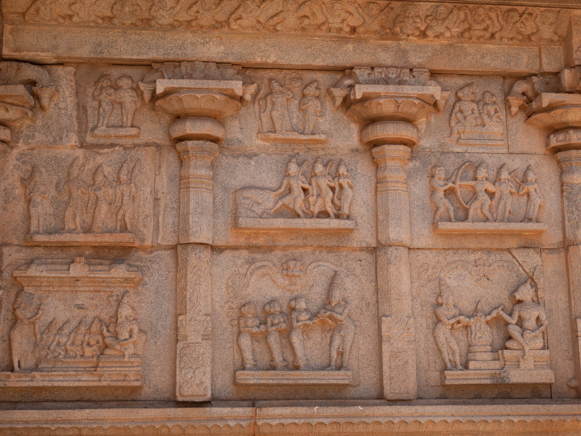India, Karnataka, Hampi - Hazara Rama Temple reliefs