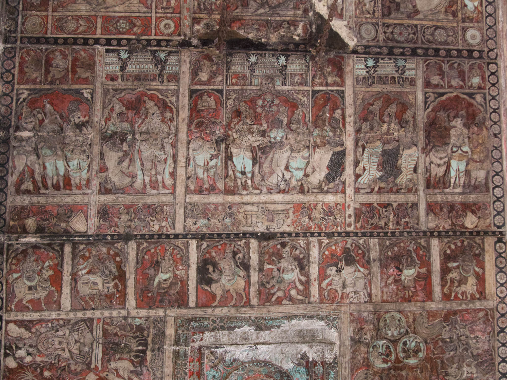 India, Karnataka, Hampi - Virupaksha Temple reliefs