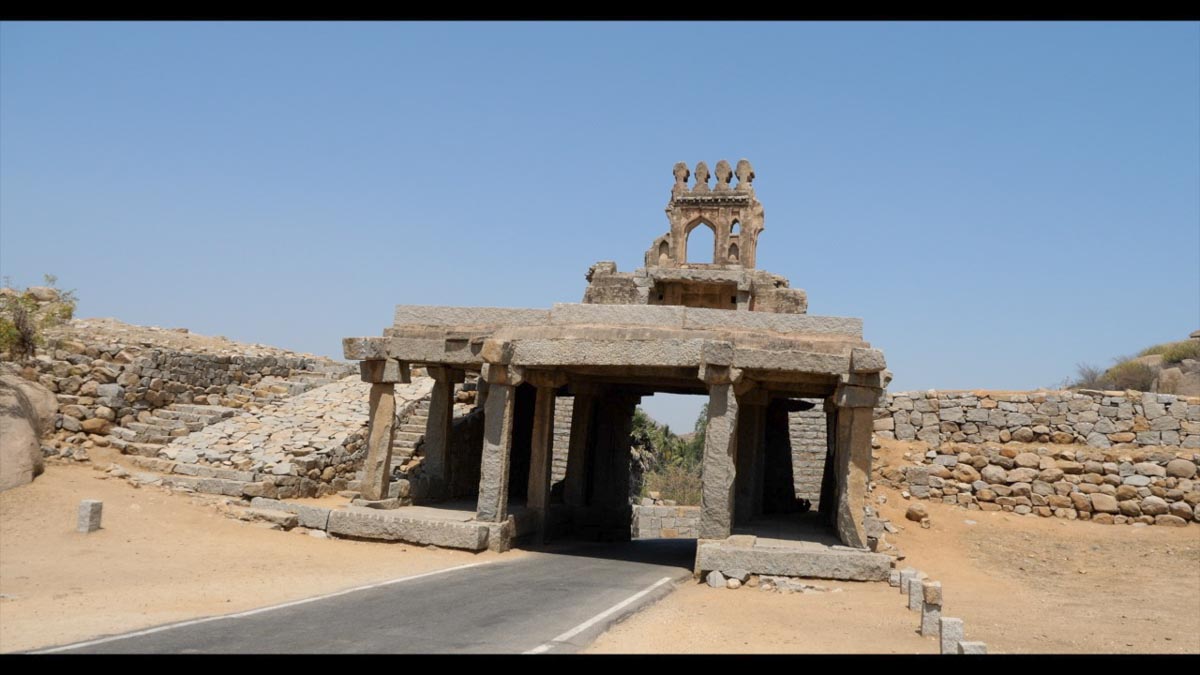 India, Karnataka, Hampi - Gejjala Mandapa temple