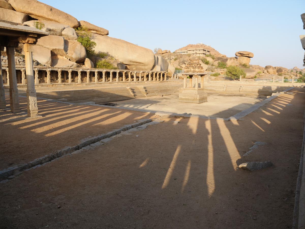 India, Karnataka, Hampi - Krishna Temple Pushkarini(Bazzar)