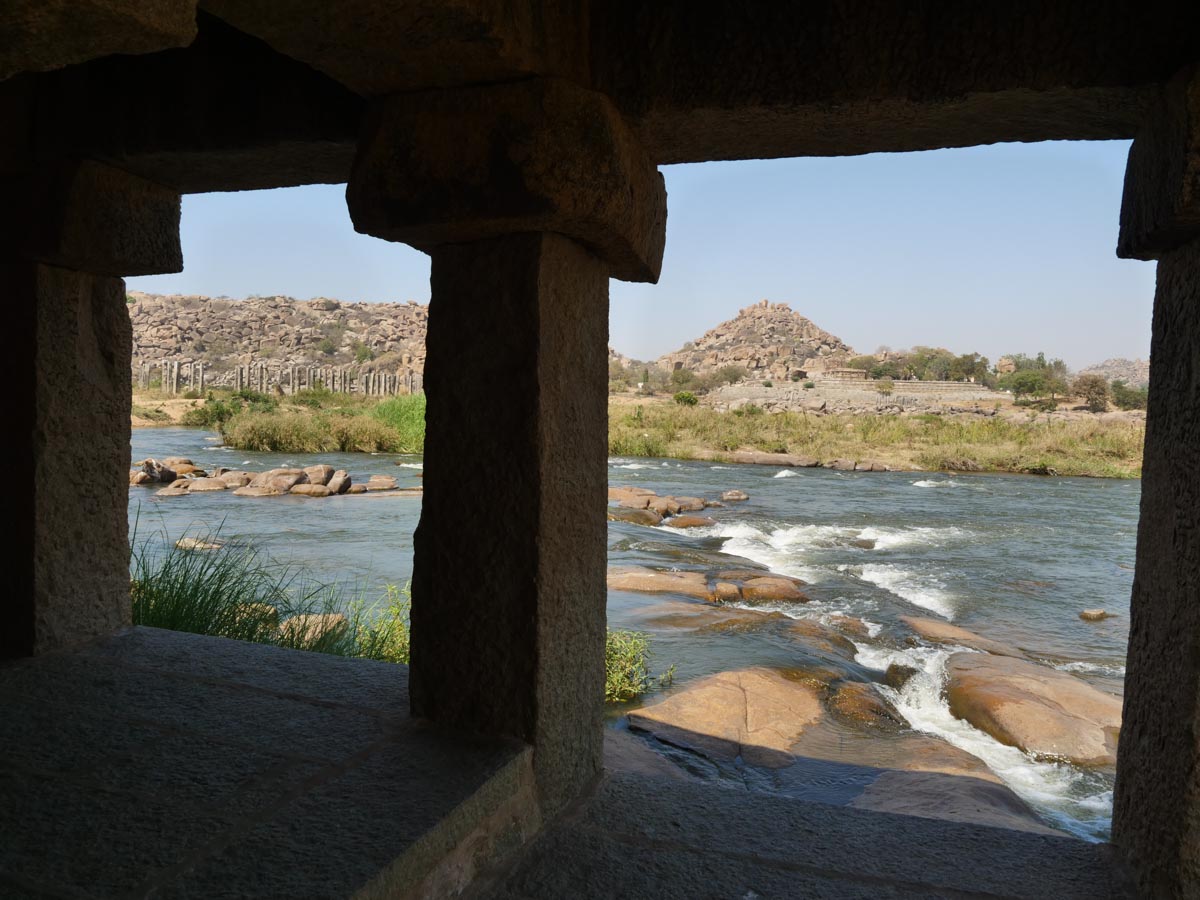 India, Karnataka, Hampi - Purandaradasa Mantapa Pavilion