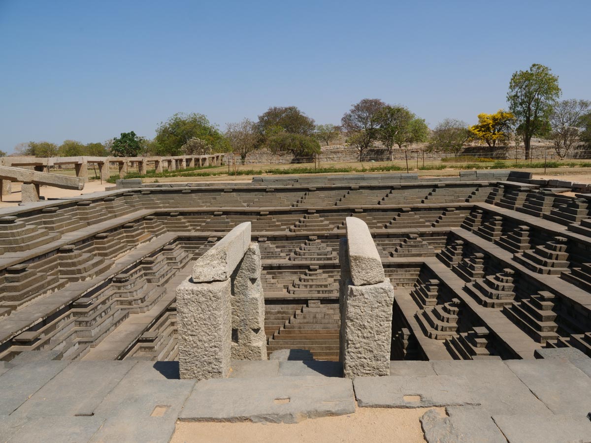 India, Karnataka, Hampi - Kalyani Temple Tank Pushkarini(Bazzar)