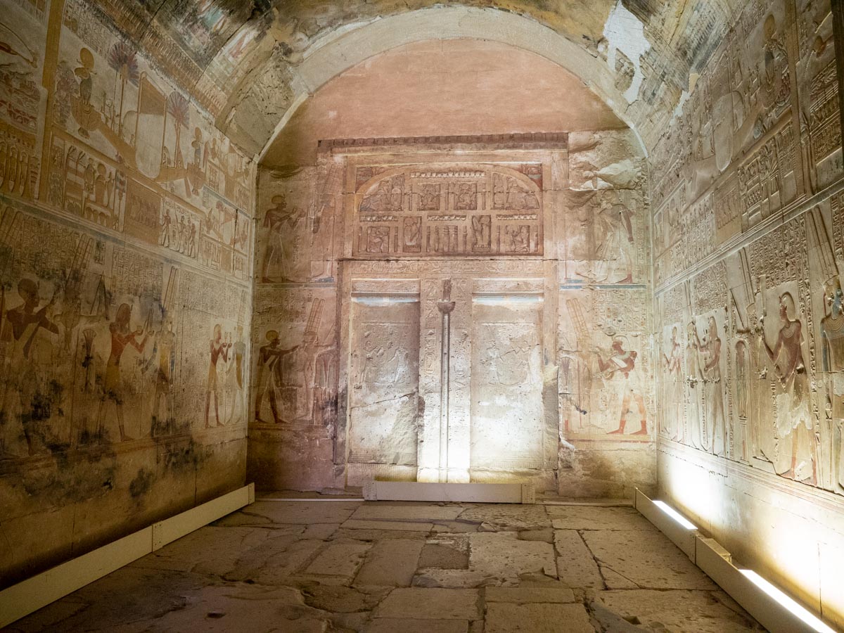 Egypt, Abydos - Temple of Sety I - Chapel of Amen - Re
