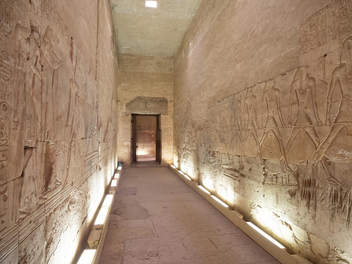 Egypt, Abydos - Temple of Sety I - Corridor of the Bull