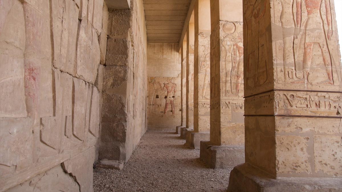 Egypt, Abydos - Temple of Sety I - Portico