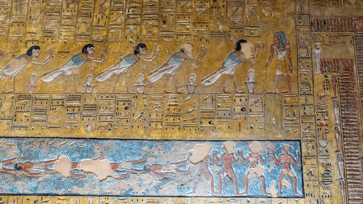 Egypt, Theban Necropolis, Valley of the Kings - Tomb of Tausert and Setnakht (KV 14) - Hieroglyphs