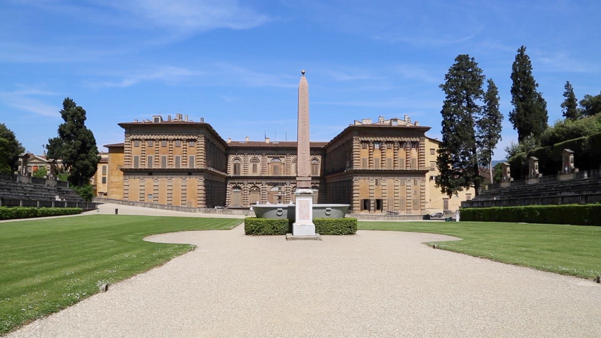 Florence, Boboli gardens Obelisk (Atum) from Egypt Aswan