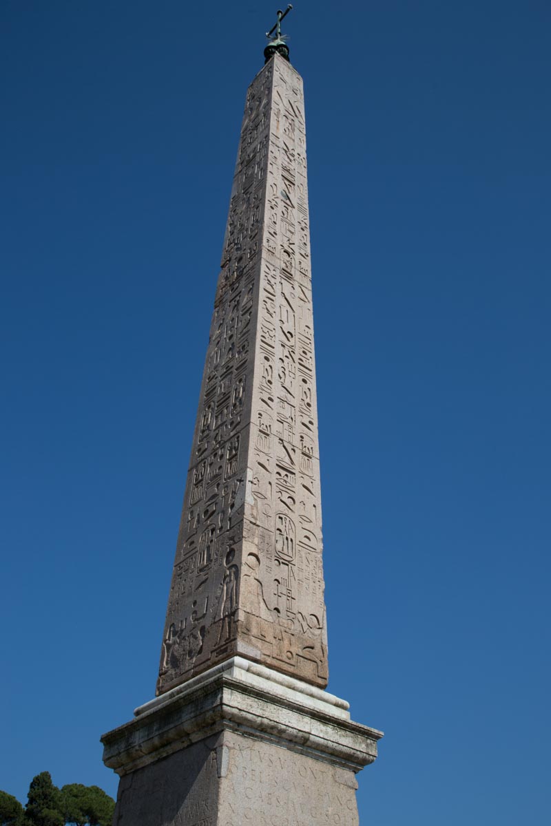Italy, Rome, Piazza del Popolo Obelisk (Seti I) from Egypt Heliopolis