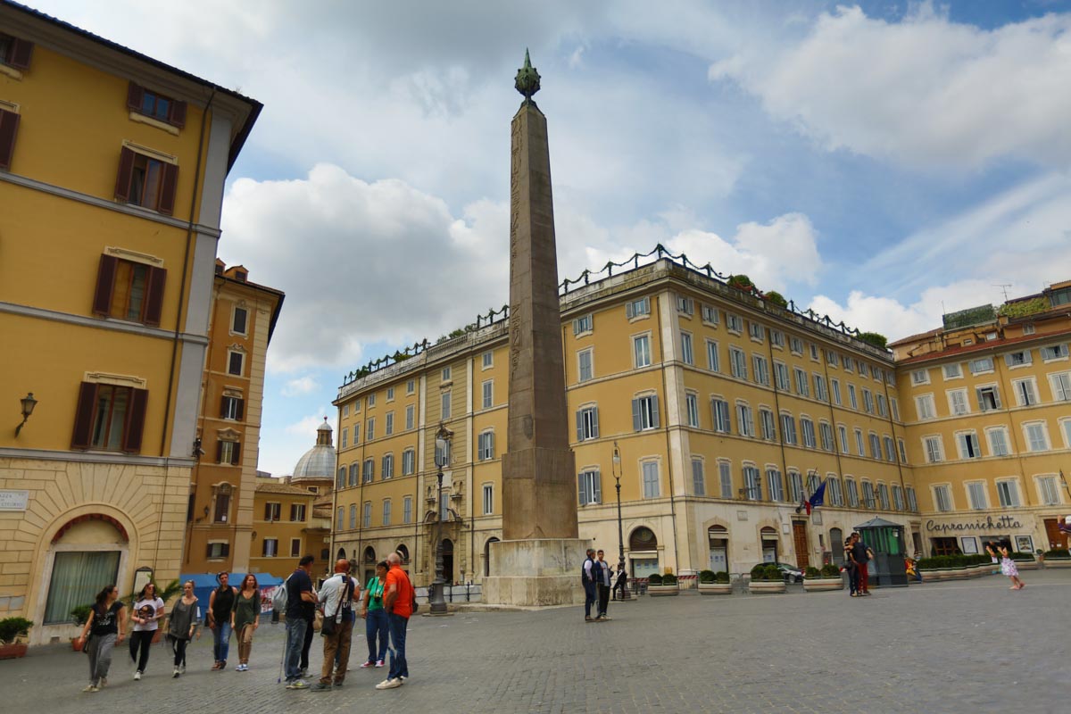 Rome, Piazza di Montecitorio Obelisk (Psammetichus II) from Egypt Heliopolis