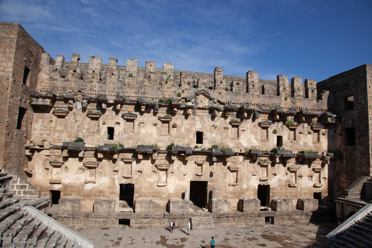Turkey, Antalya, Aspendos Roman Theatre - Scaenae Frons