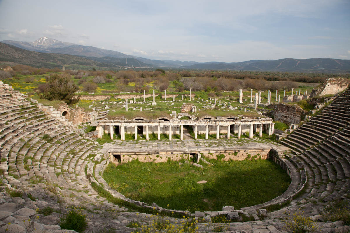 Turkey, Aydin, Aphrodisias - Greek/Roman theatre - Theatre of Dionysus
