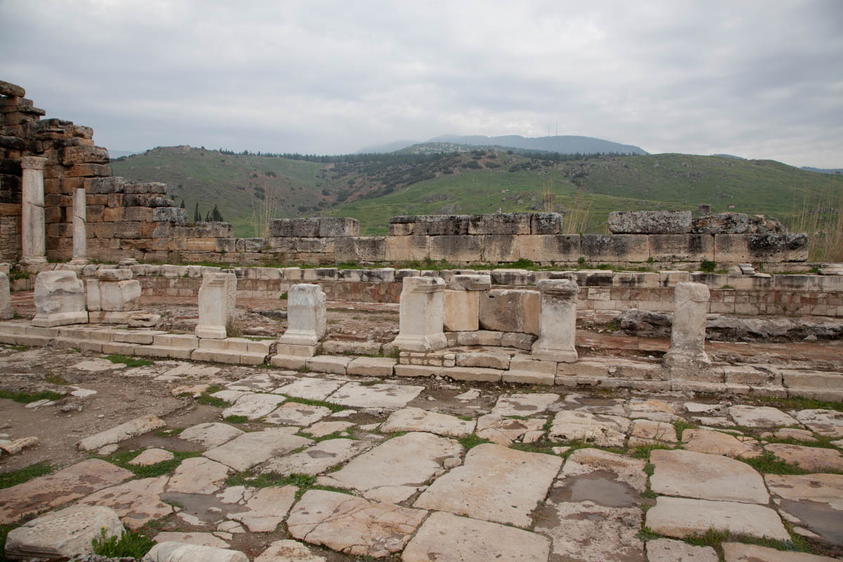 Turkey, Denizli, Pamukkale (Hierapolis) - Nymphaeum of the Tritons