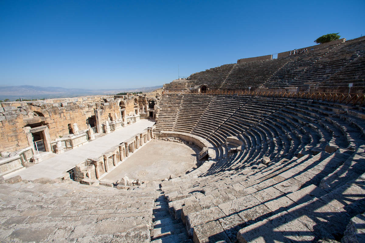 Turkey, Denizli, Pamukkale (Hierapolis) - Roman Theatre