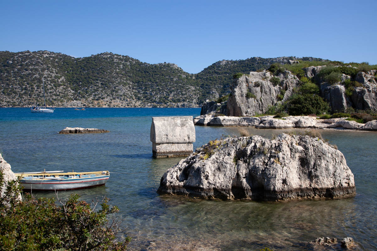 Turkey, Antalya, Kekova, Lycian tombs
