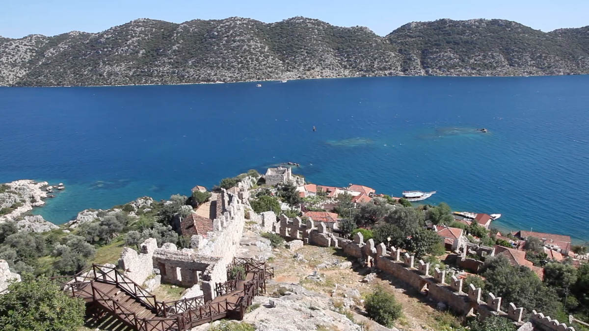 Turkey, Antalya, Simena (Kalekoy) Byzantine castle