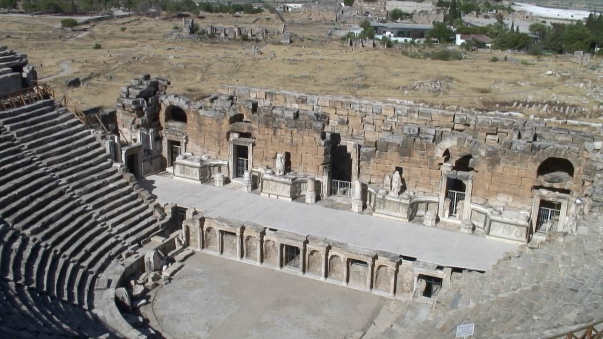 Turkey, Aydin, Pamukkale-Hierapolis, Roman theatre