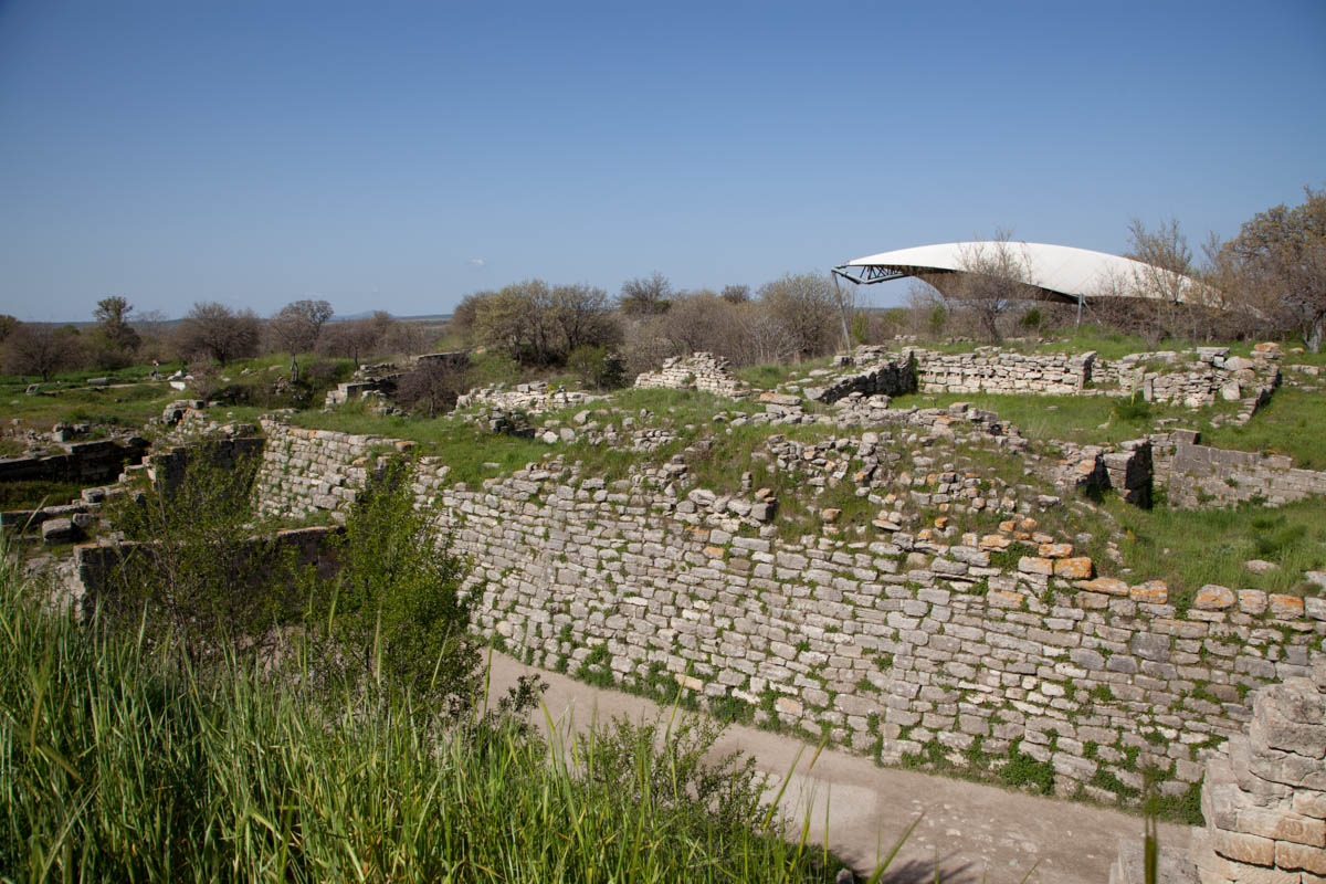Turkey, Canakkale, Troy, East wall (Troy VI)