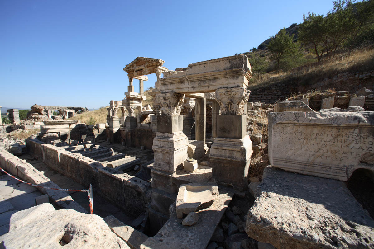 Turkey, Izmir, Ephesus, Fountain of Trajan