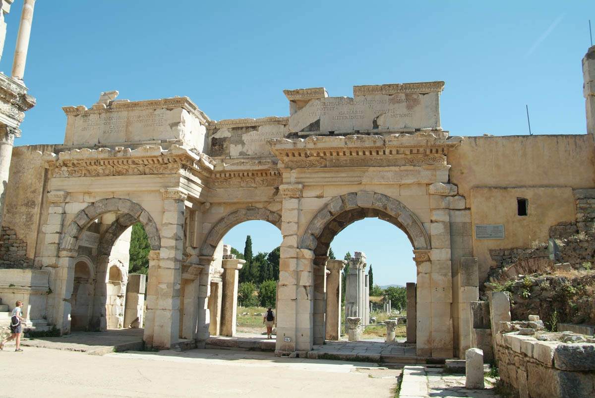 Turkey, Izmir, Ephesus, Gate of Mazeus and Mithridates