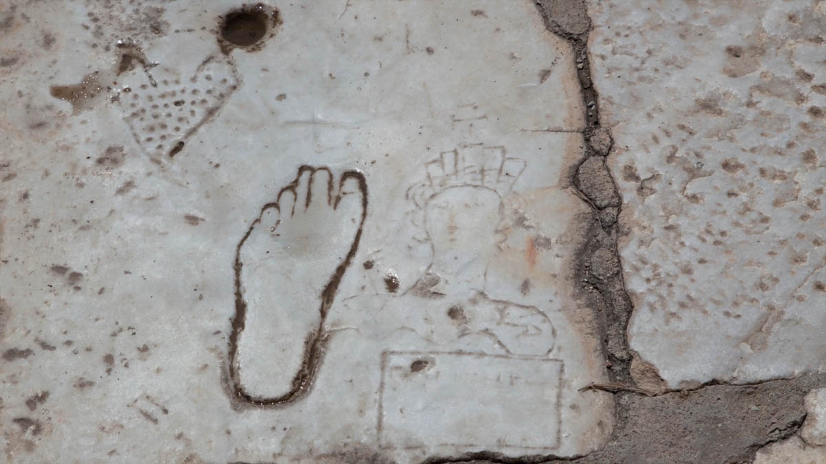 Turkey, Izmir, Ephesus, Marble street -footprint