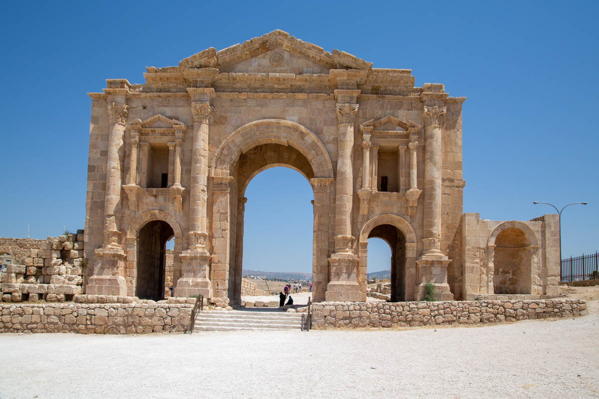 Jordan, Jerash - Roman Hadrian's Arch