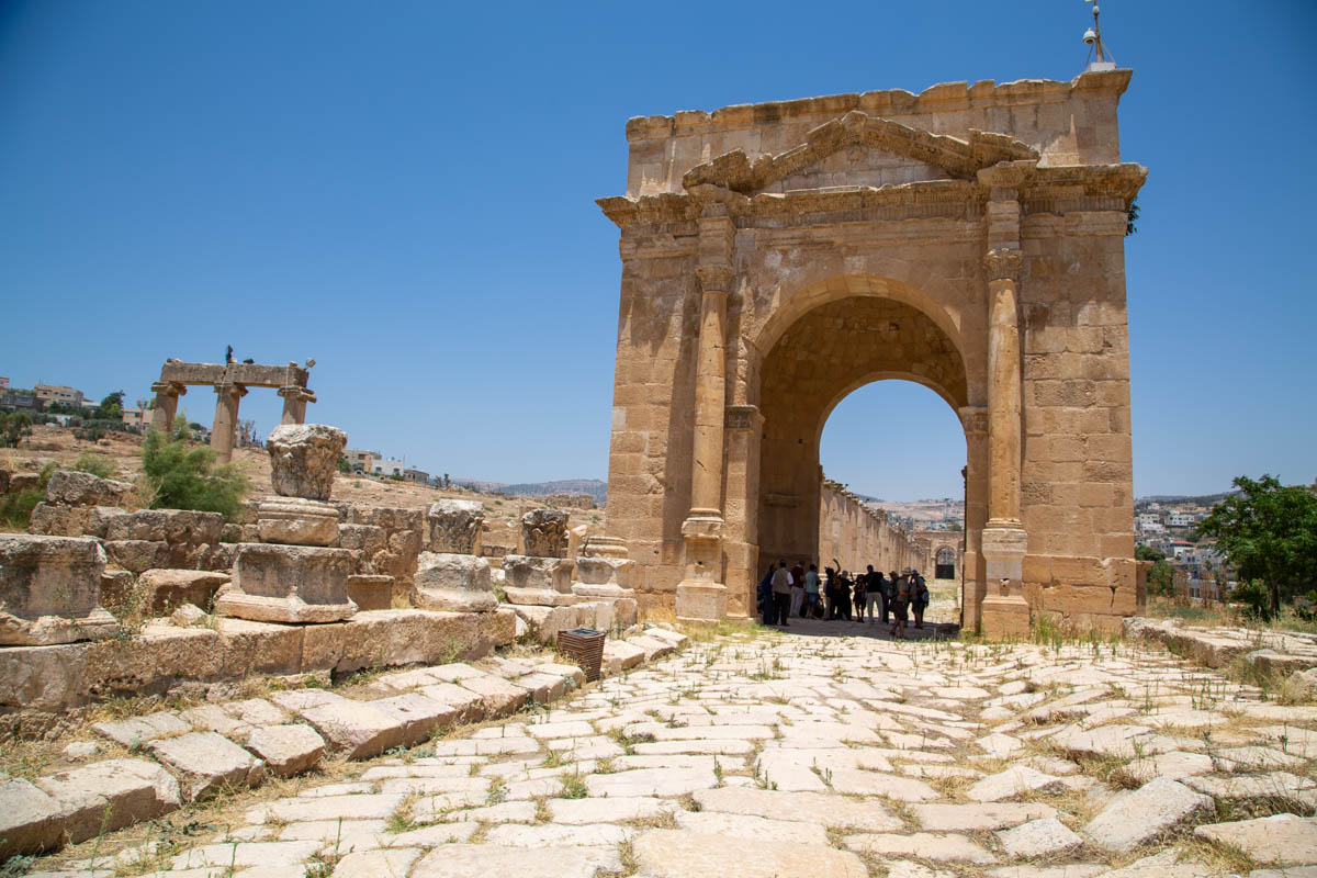 Jordan, Jerash - Roman Tetrapylon (North)