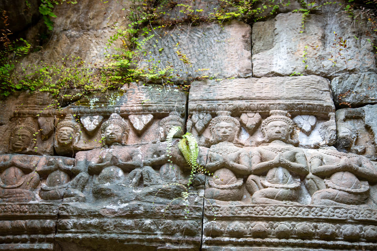Cambodia, Angkor, Preah Khan Temple reliefs