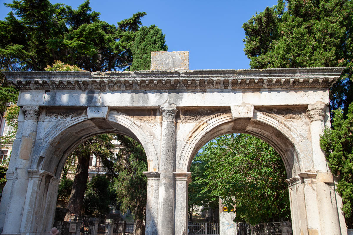 Croatia, Pula, Twin Gate Roman