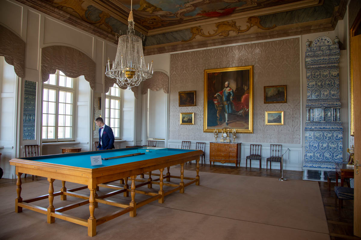 Latvia, Baroque Rundale palace - Billiard room
