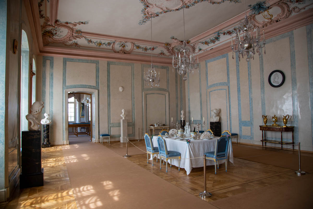 Latvia, Baroque Rundale palace - Duke's dining room