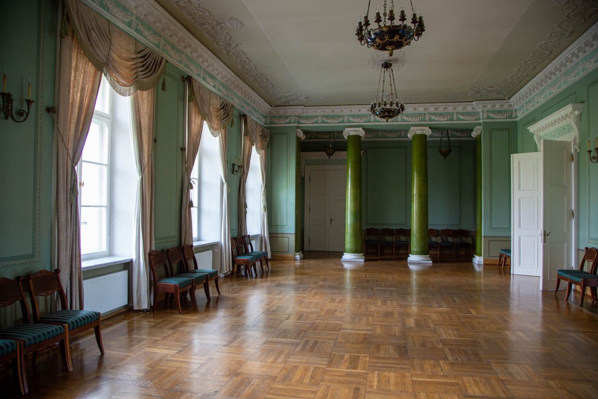 Latvia, Mezotne Palace - Main Hall - Neoclassical