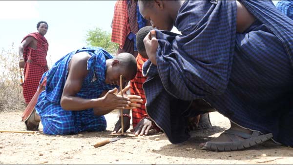Tanzania, Traditional -Massai burning fire